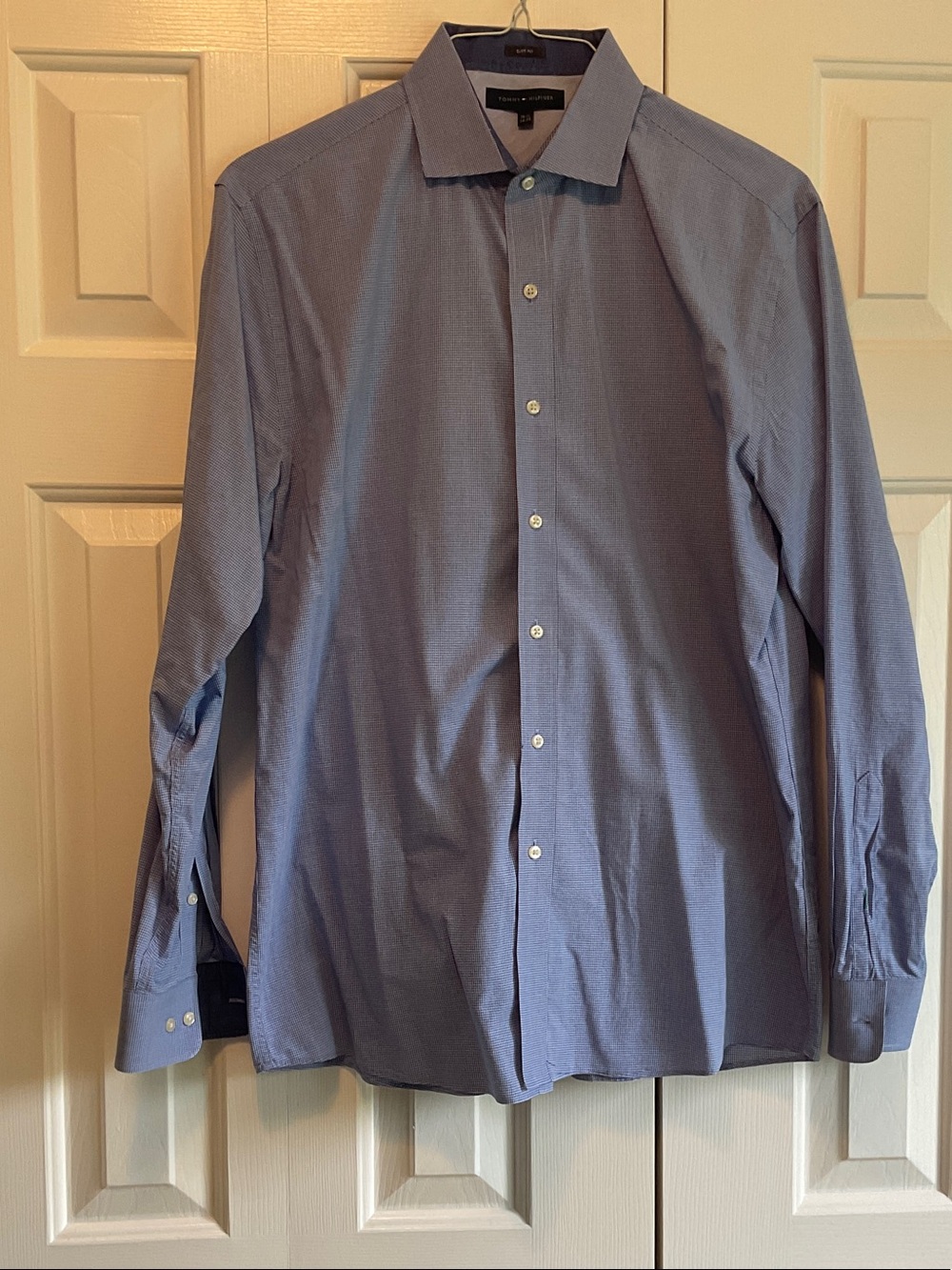 Tommy Hilfiger Light Blue Patterned Dress Shirt Slim Fit